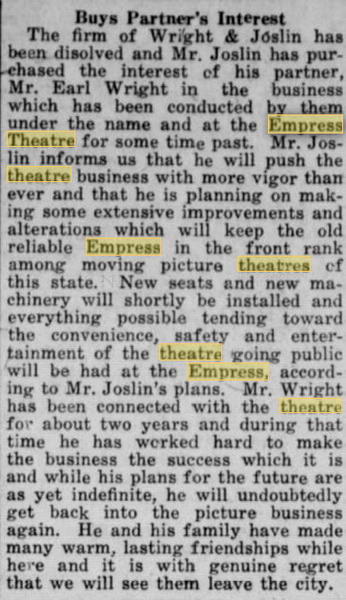 Empress Theatre - 01 Oct 1919 Changes Hands Again (newer photo)